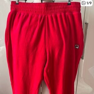 FILA Sweatpants Color-Red Size-Large NWT